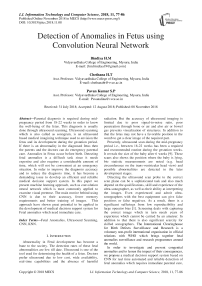 Detection of anomalies in fetus using convolution neural network