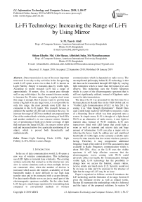 Li-Fi technology: increasing the range of Li-Fi by using mirror