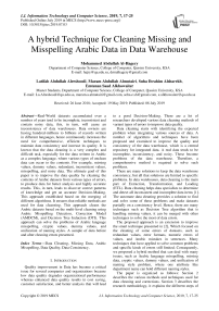 A hybrid technique for cleaning missing and misspelling Arabic data in data warehouse