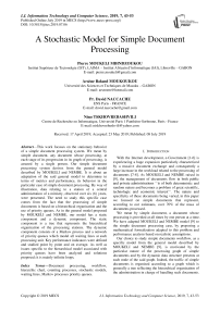 A stochastic model for simple document processing