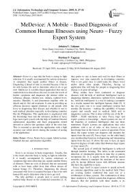 Medevice: a mobile – based diagnosis of common human illnesses using neuro – fuzzy expert system