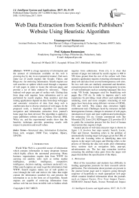 Web data extraction from scientific publishers’ website using heuristic algorithm