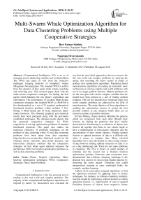 Multi-swarm whale optimization algorithm for data clustering problems using multiple cooperative strategies