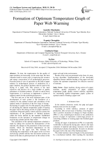Formation of optimum temperature graph of paper web warming