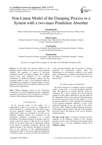 Non-linear model of the damping process in a system with a two-mass pendulum absorber