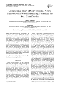 Comparative study of convolutional neural network with word embedding technique for text classification