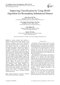 Improving classification by using MASI algorithm for resampling imbalanced dataset