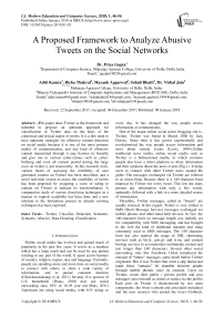 A proposed framework to analyze abusive tweets on the social networks