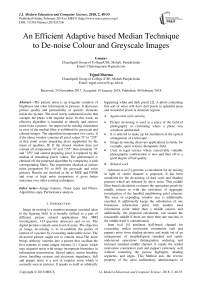 An efficient adaptive based median technique to de-noise colour and greyscale images