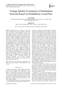 Voltage quality evaluation of distribution network based on probabilistic load flow