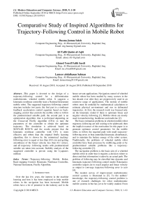 Comparative study of inspired algorithms for trajectory-following control in mobile robot