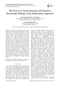 The power of anonymization and sensitive knowledge hiding using sanitization approach