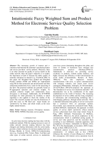 Intuitionistic fuzzy weighted sum and product method for electronic service quality selection problem