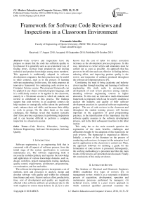 Framework for software code reviews and inspections in a classroom environment