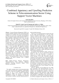 Combined appetency and upselling prediction scheme in telecommunication sector using support vector machines