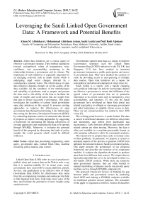 Leveraging the Saudi linked open government data: a framework and potential benefits