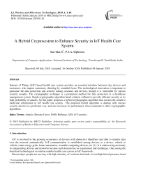 A hybrid cryptosystem to enhance security in IoT health care system