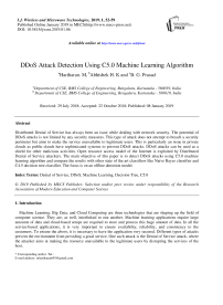DDoS attack detection using C5.0 machine learning algorithm