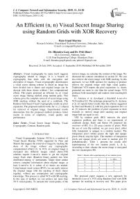 An Efficient (n, n) Visual Secret Image Sharing using Random Grids with XOR Recovery