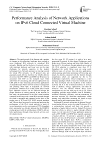 Performance Analysis of Network Applications on IPv6 Cloud Connected Virtual Machine