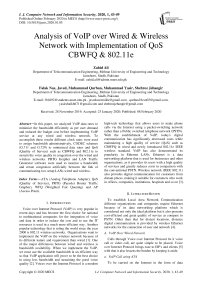 Analysis of VoIP over Wired & Wireless Network with Implementation of QoS CBWFQ & 802.11e