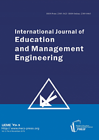 6 vol.9, 2019 - International Journal of Education and Management Engineering