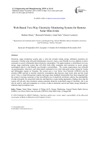 Web-Based Two-Way Electricity Monitoring System for Remote Solar Mini-Grids