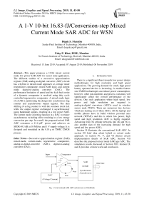 A 1-V 10-bit 16.83-fJ/Conversion-step Mixed Current Mode SAR ADC for WSN