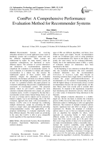 ComPer: A Comprehensive Performance Evaluation Method for Recommender Systems