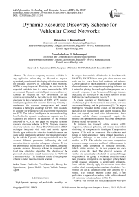 Dynamic Resource Discovery Scheme for Vehicular Cloud Networks