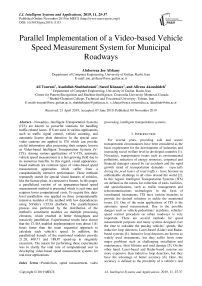 Parallel Implementation of a Video-based Vehicle Speed Measurement System for Municipal Roadways
