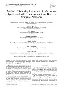 Method of Restoring Parameters of Information Objects in a Unified Information Space Based on Computer Networks