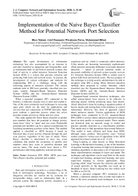 Implementation of the Naive Bayes Classifier Method for Potential Network Port Selection