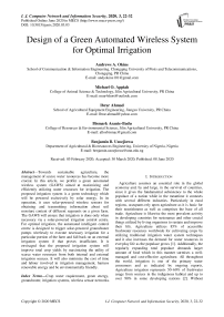 Design of a Green Automated Wireless System for Optimal Irrigation