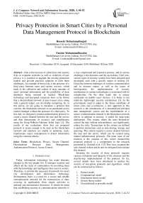 Privacy Protection in Smart Cities by a Personal Data Management Protocol in Blockchain