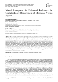 Visual Semagram: An Enhanced Technique for Confidentiality Requirement of Electronic Voting System