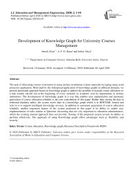 Development of Knowledge Graph for University Courses Management