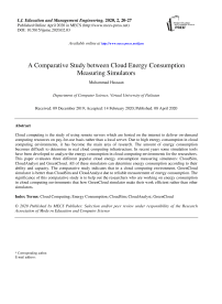 A Comparative Study between Cloud Energy Consumption Measuring Simulators