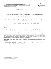 Teaching Assessment Tool: Using AI and Secure Techniques