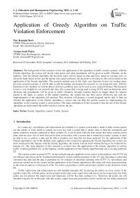 Application of Greedy Algorithm on Traffic Violation Enforcement