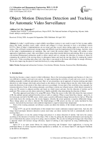 Object Motion Direction Detection and Tracking for Automatic Video Surveillance