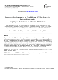 Design and Implementation of Cost Efficient SCADA System for Industrial Automation