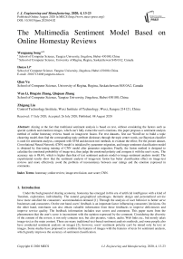 The Multimedia Sentiment Model Based on Online Homestay Reviews