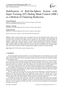 Stabilization of Ball-On-Sphere System with Super Twisting (ST) Sliding Mode Control (SMC) as a Method of Chattering Reduction