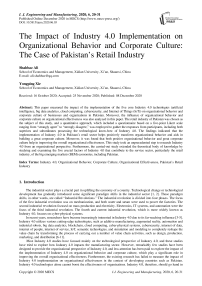 The Impact of Industry 4.0 Implementation on Organizational Behavior and Corporate Culture: The Case of Pakistan’s Retail Industry