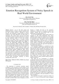 Emotion Recognition System of Noisy Speech in Real World Environment