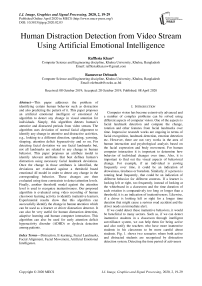 Human Distraction Detection from Video Stream Using Artificial Emotional Intelligence