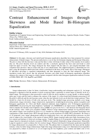 Contrast Enhancement of Images through Skewness and Mode Based Bi-Histogram Equalization