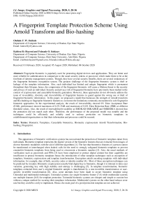 A Fingerprint Template Protection Scheme Using Arnold Transform and Bio-hashing