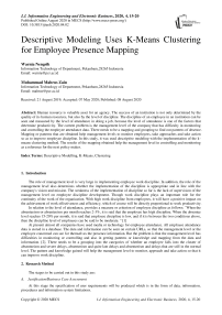 Descriptive Modeling Uses K-Means Clustering for Employee Presence Mapping